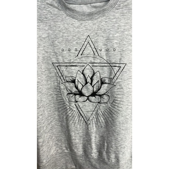 New Mikan Flow Lotus Crew Scoop Neck Yoga Sweatshirt Size Small (Sm) - Picture 2 of 5